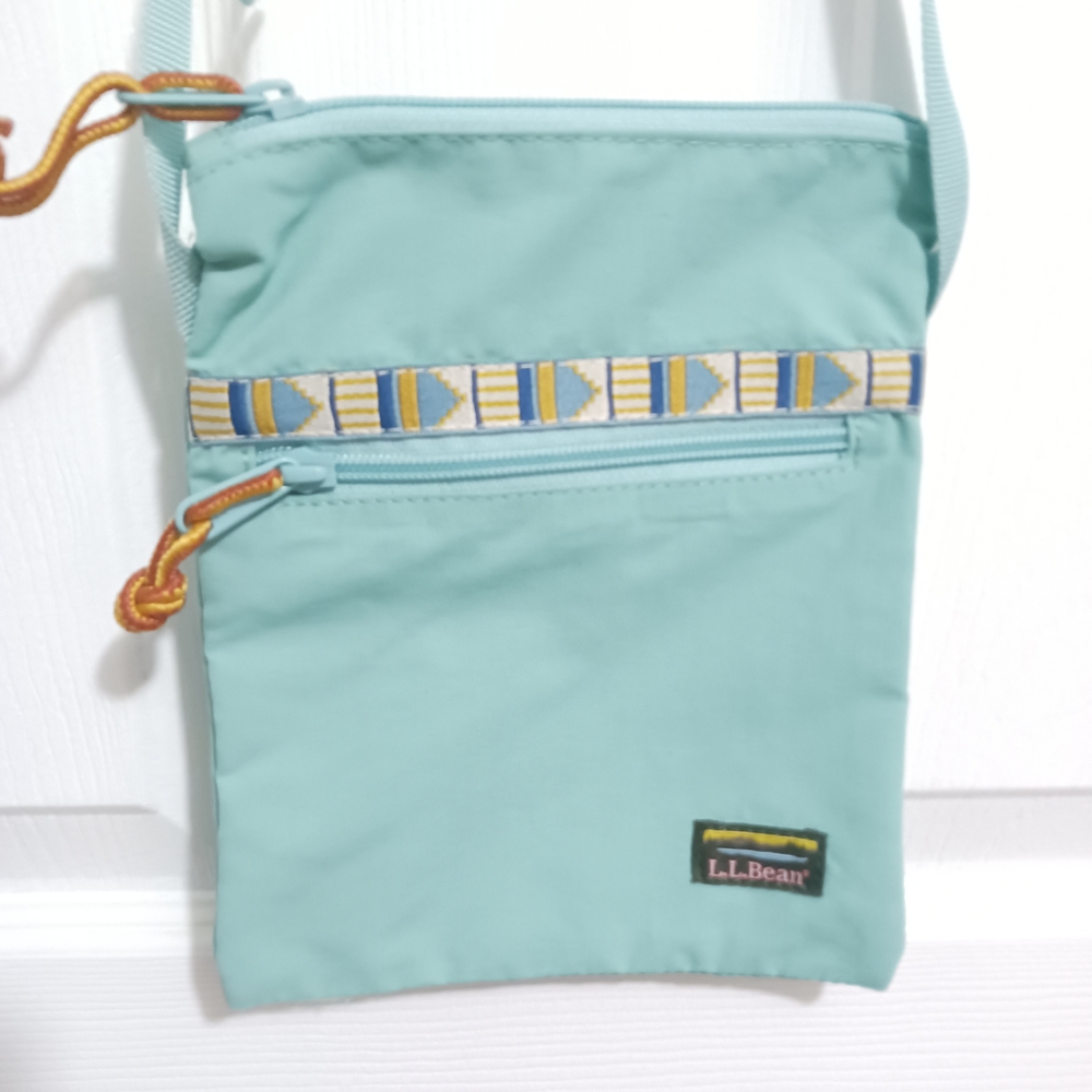 L.L. Bean Blue Crossbody Bag Durable Canvas